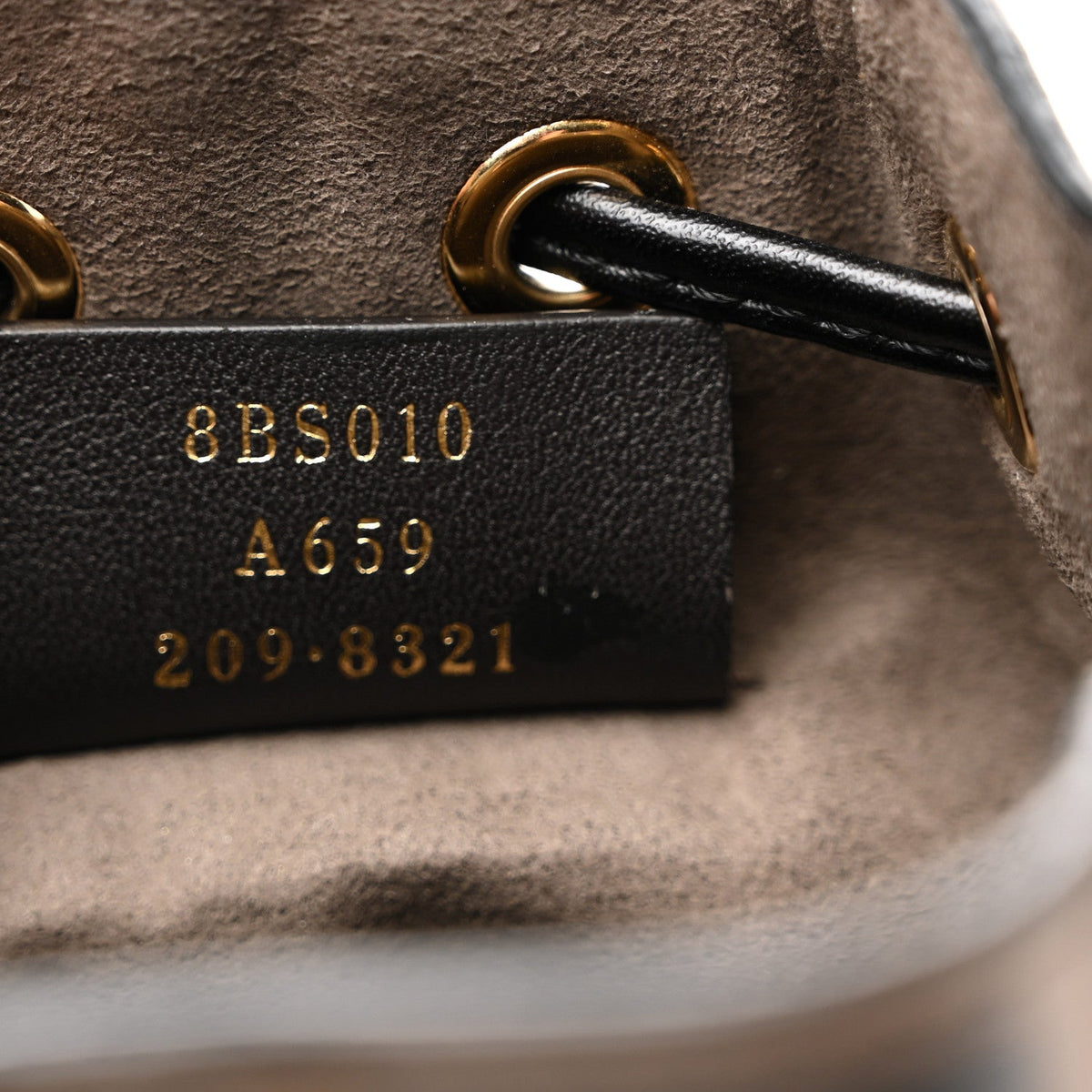 Vitello Liberty F is Fendi Bi-Color FF 1974 Embossed Mini Mon Tresor Bucket Bag Maya Black