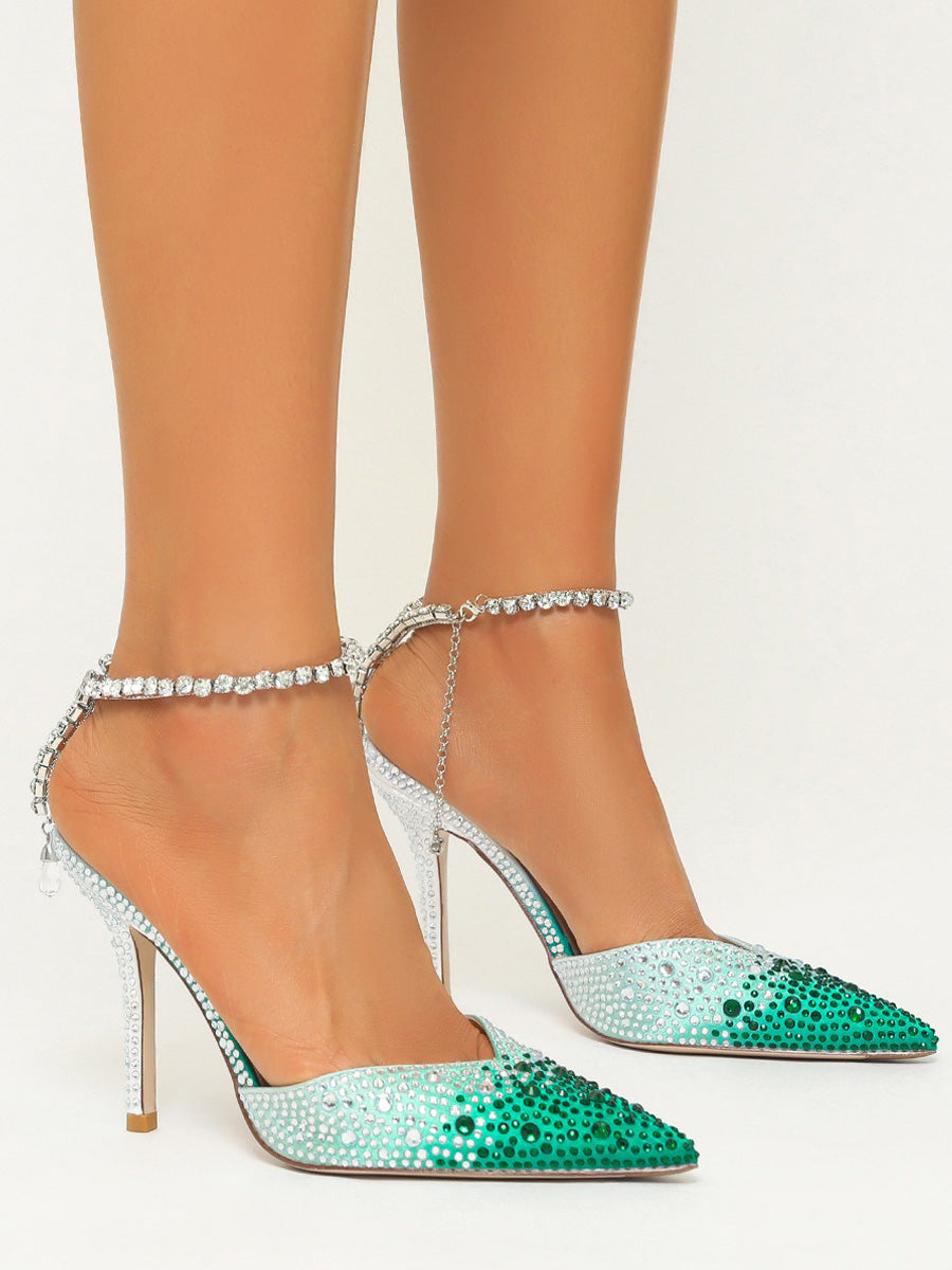 Nevaeh Crystal-Encrusted High Heels