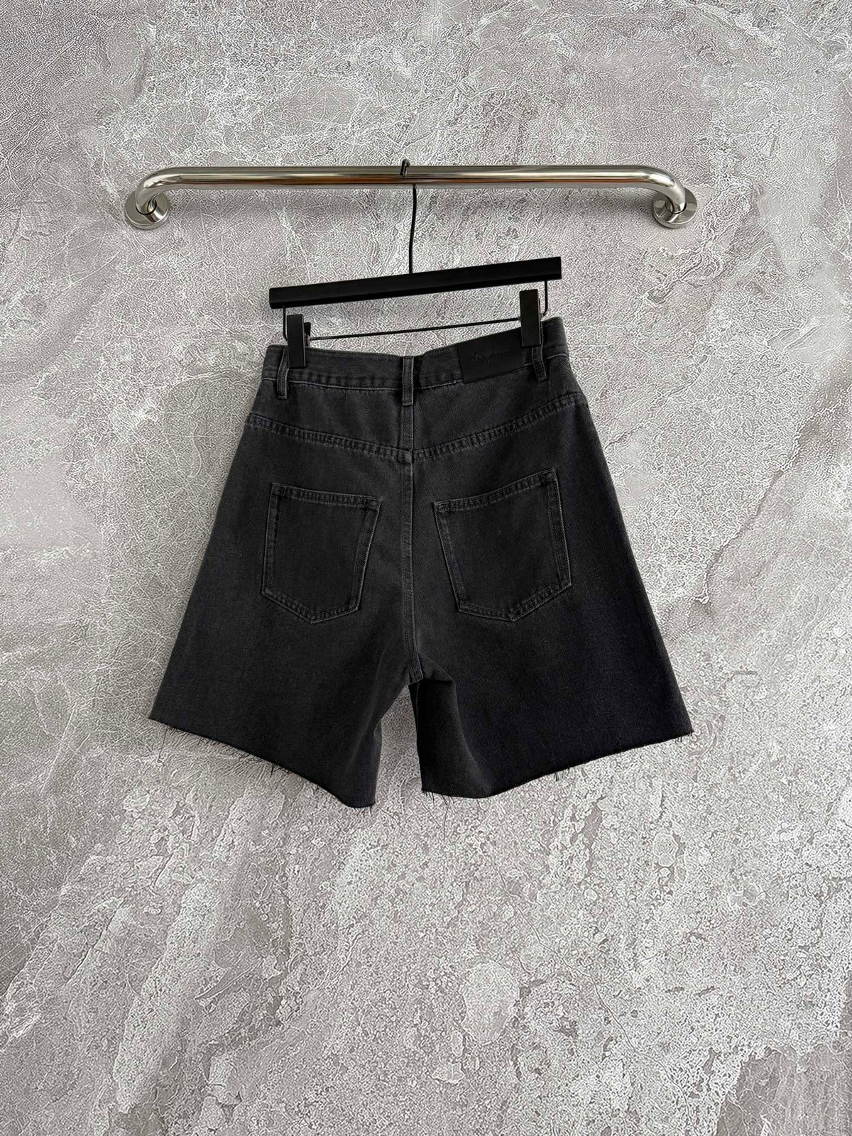 YSL Denim Short Black Cotton