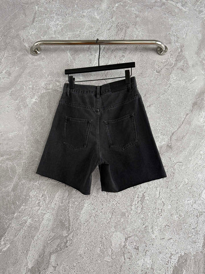YSL Denim Short Black Cotton