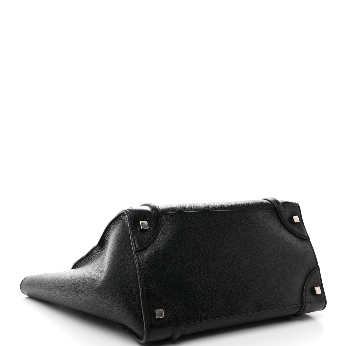 Drummed Calfskin Mini Luggage Black