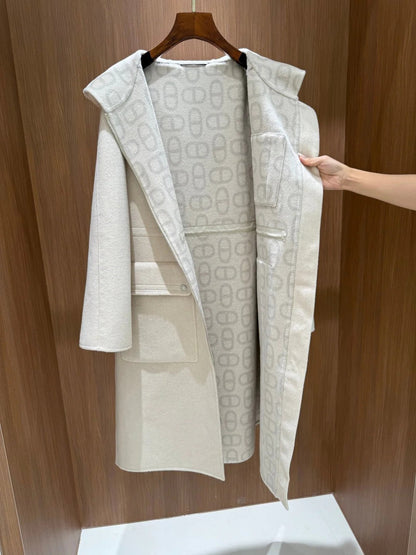 HERMES 25S CASHMERE COAT 195