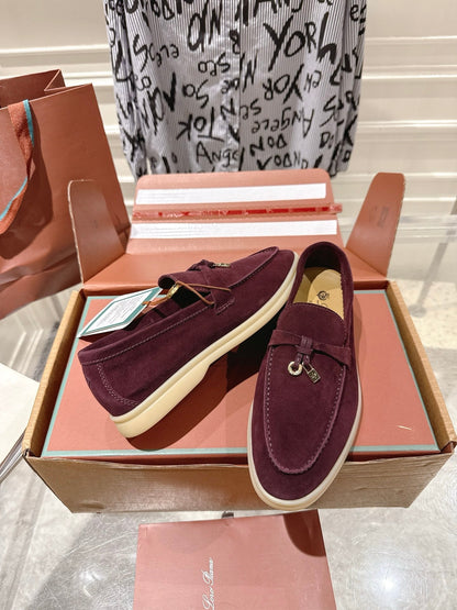LP Summer Charms Walk Loafers Burgundy Suede 565853