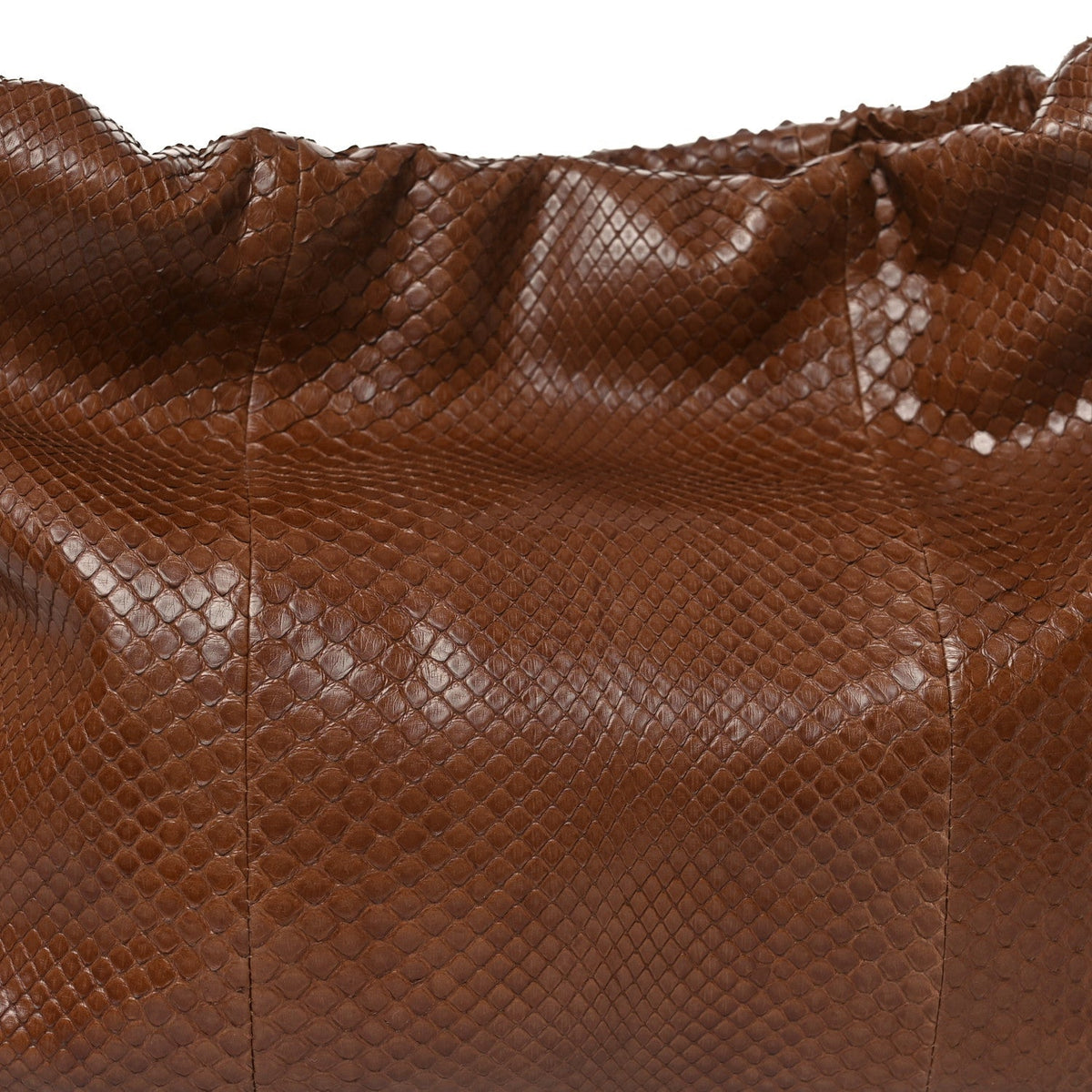 Snakeskin Angy Hobo Bag Brown