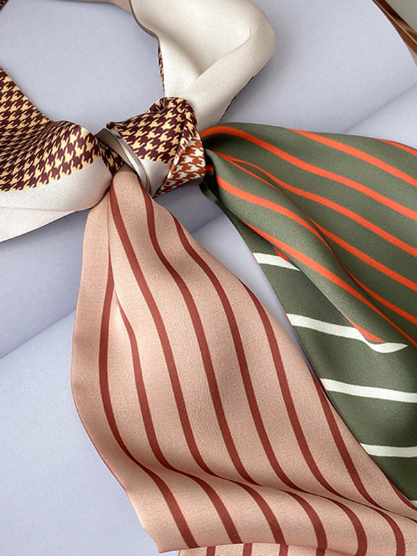 Urban Silk Imitation Striped Printed Scarf