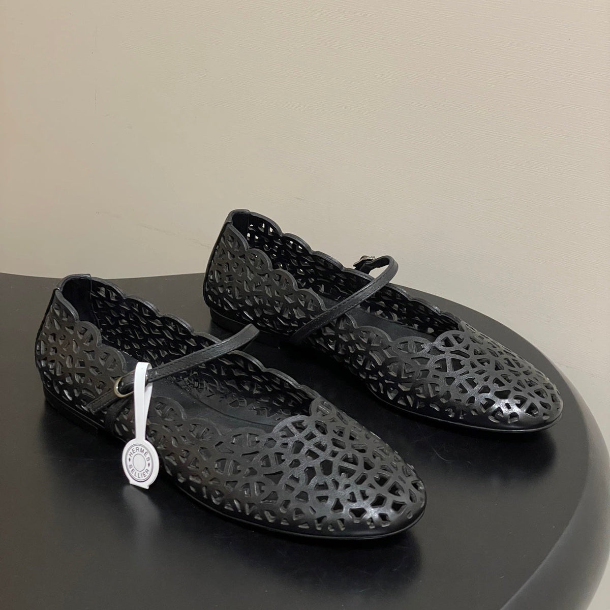 HM 26S Meli Ballet Flats Black in Cowhide 593801