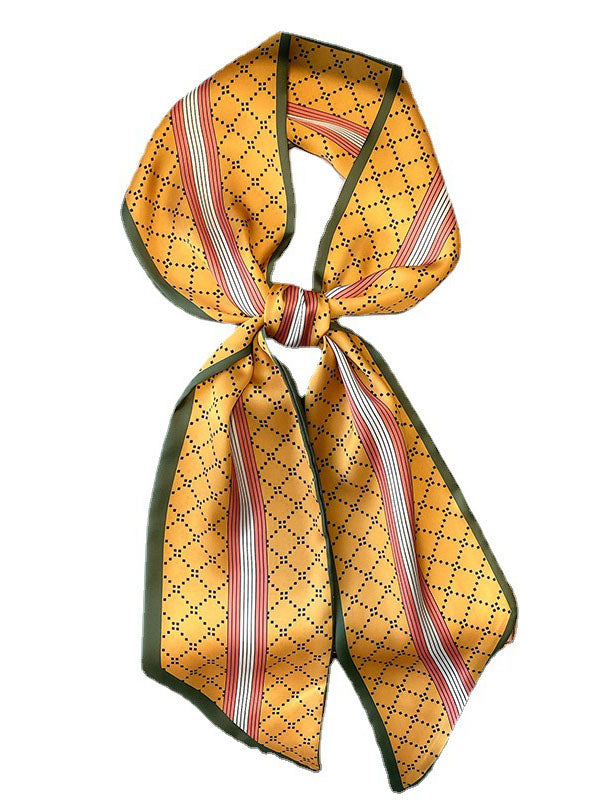 Leisure Fashion Geometry Simple Silk Scarf