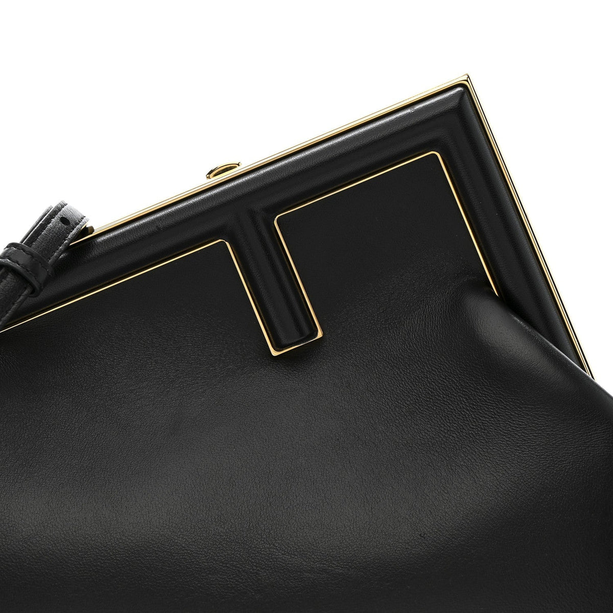 Shiny Nappa Small Fendi First Black