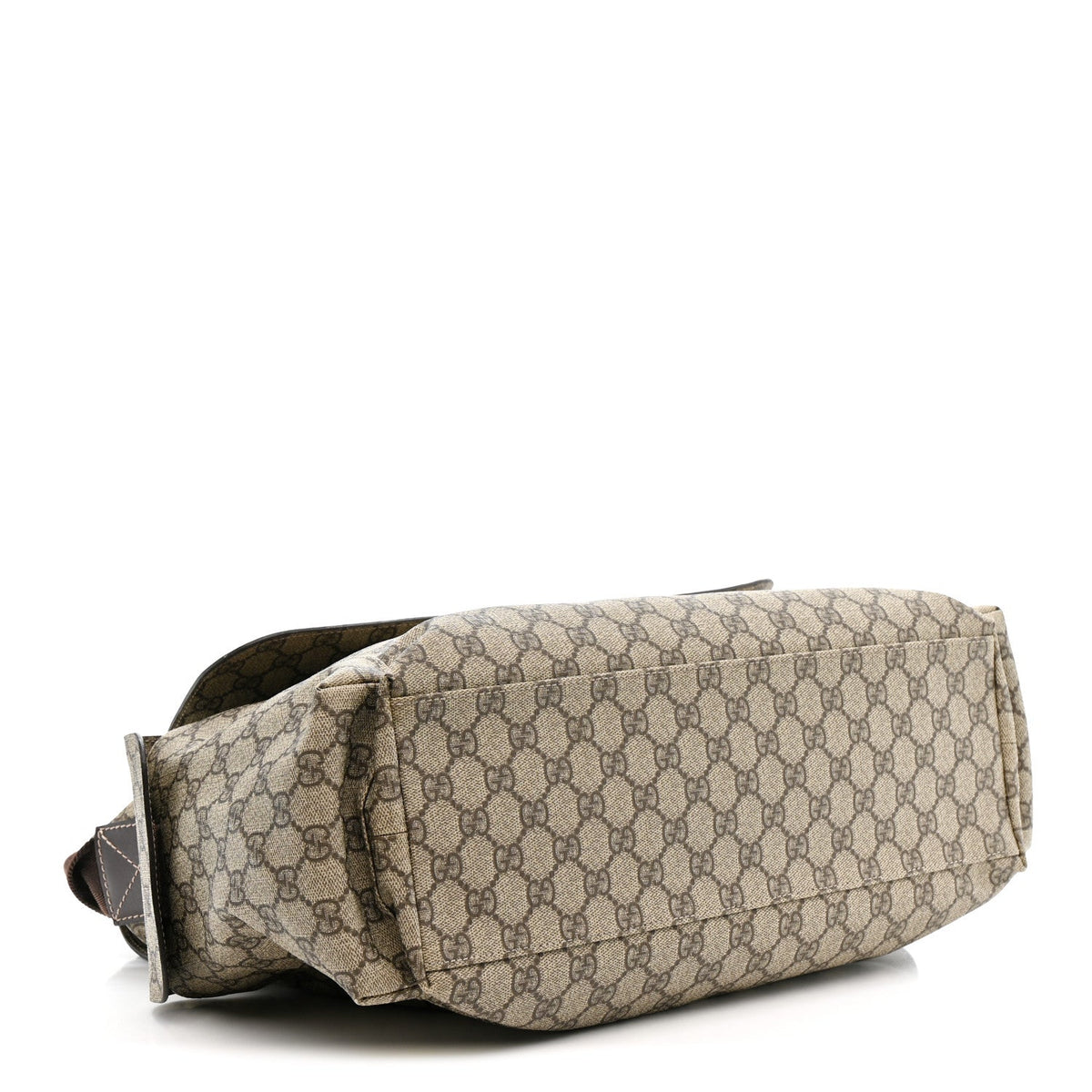 GG Plus Monogram Messenger Diaper Bag Dark Brown