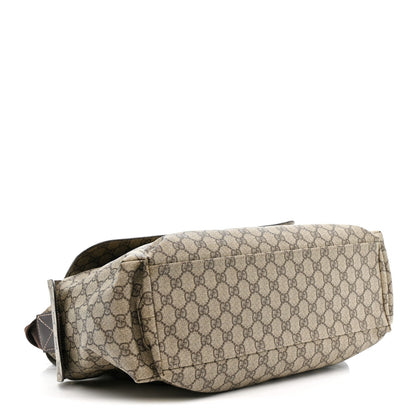 GG Plus Monogram Messenger Diaper Bag Dark Brown