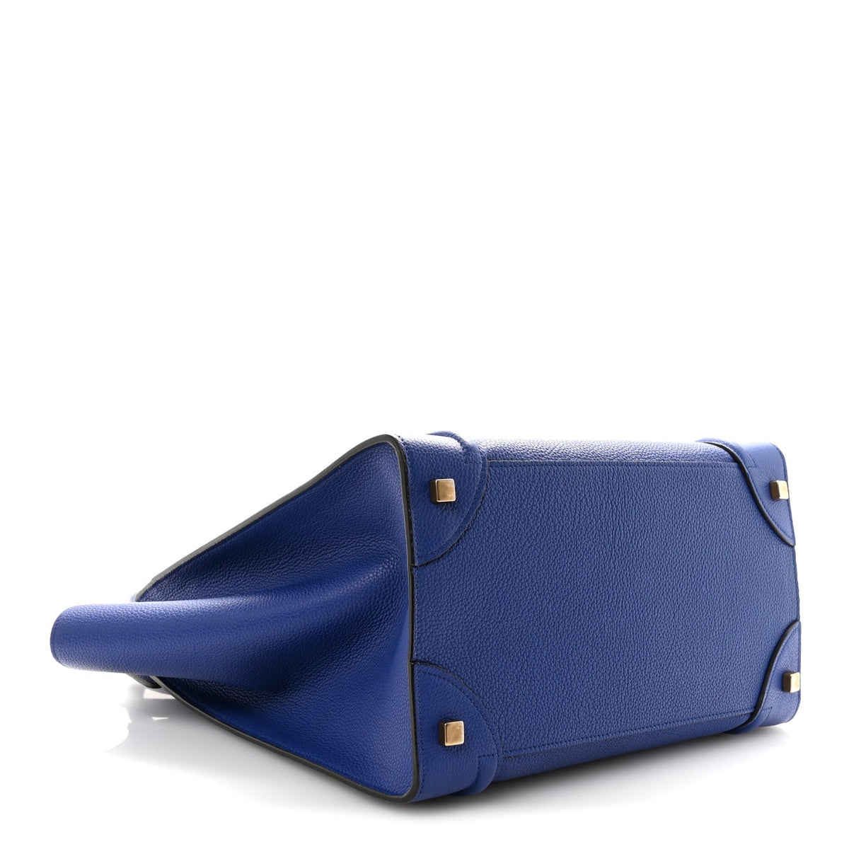 Drummed Calfskin Mini Luggage Indigo