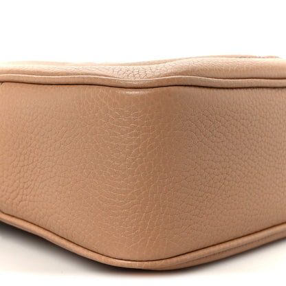 Pebbled Calfskin Small Soho Disco Bag Camelia