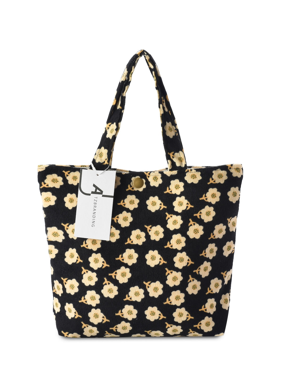 Cosbai - Small Vintage Artistic Floral Tote Bag