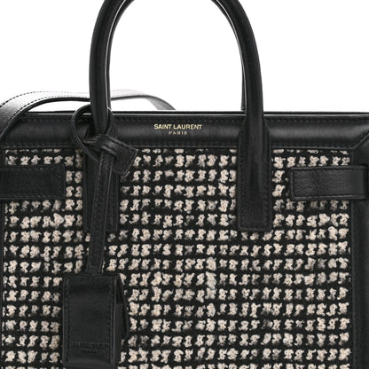 Tweed Houndstooth Nano Sac De Jour Black