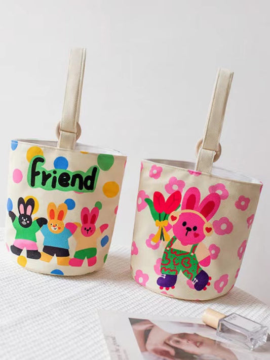 Cartoon Rabbit Shoulder Underarm Bucket Bag