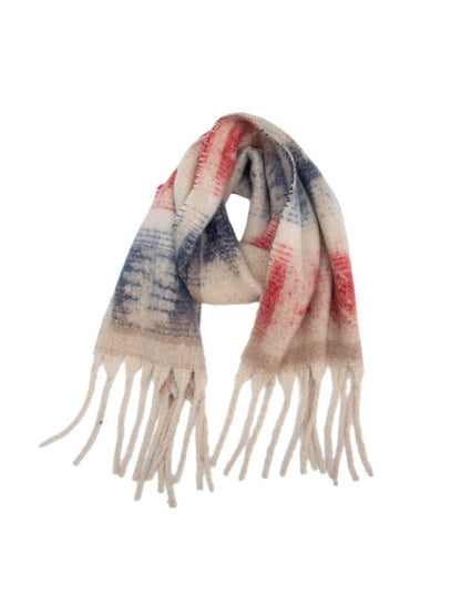 Scarvii - Winter Scarf with Star Jacquard and Tassels