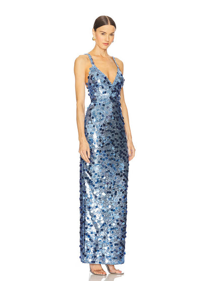Lucinda Maxi Dress In Blue