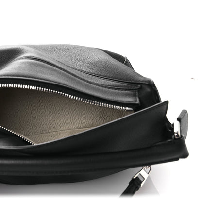 Calfskin Small Puzzle Edge Bag Black