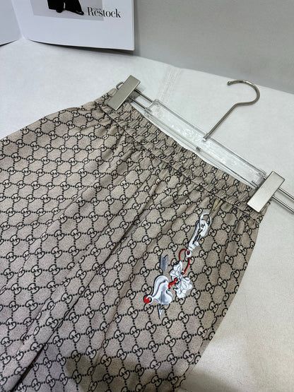Gucci 2025 Pattern Set White Brown Polyester Fiber