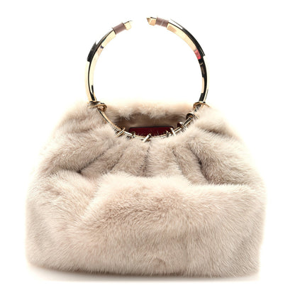 Mink Fur Clutch Pink