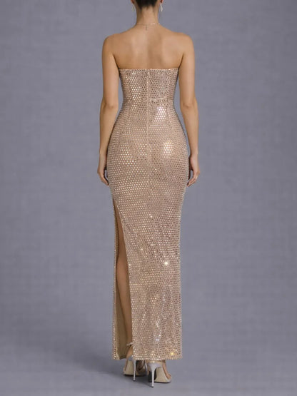 Amalia Maxi Dress in Almond