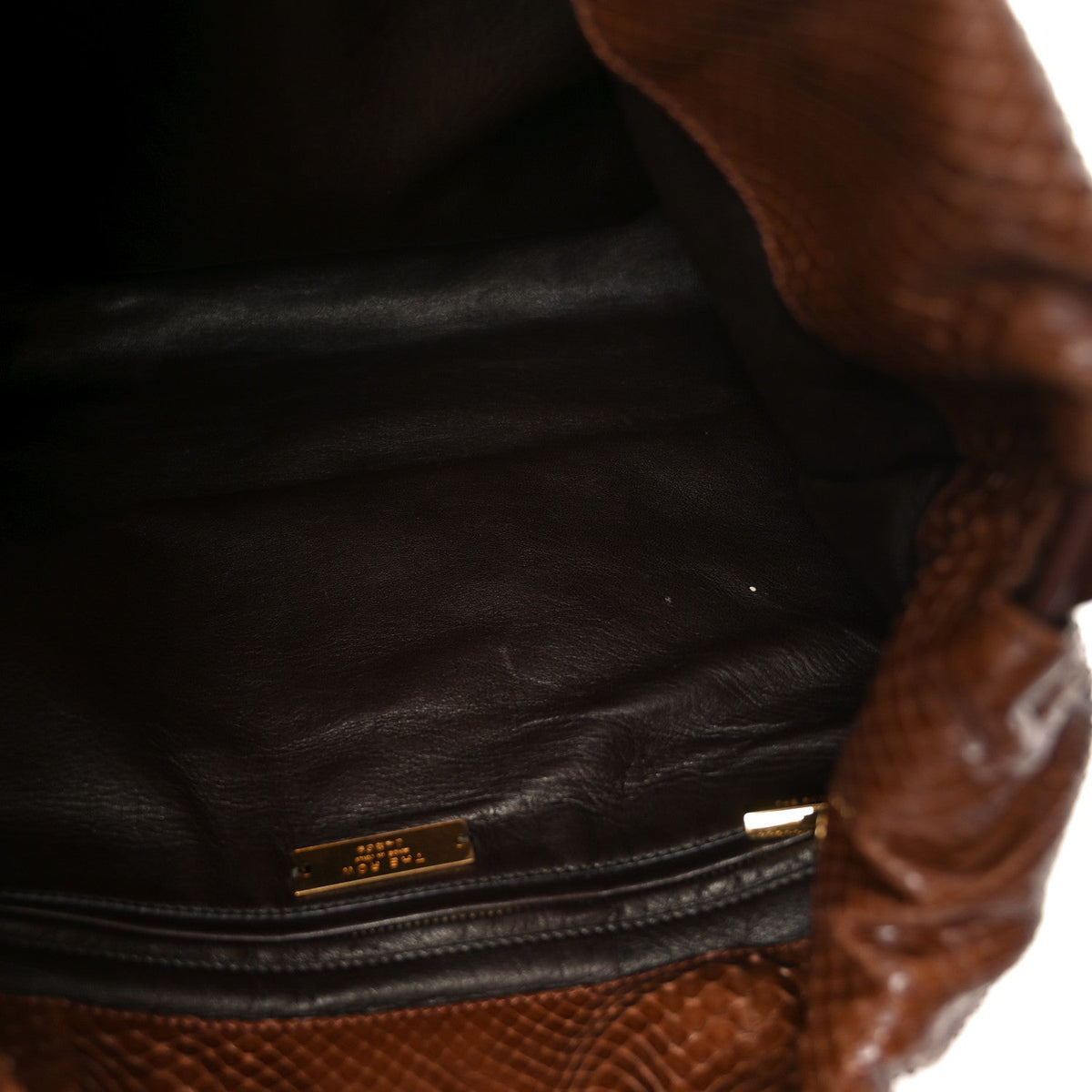 Snakeskin Angy Hobo Bag Brown