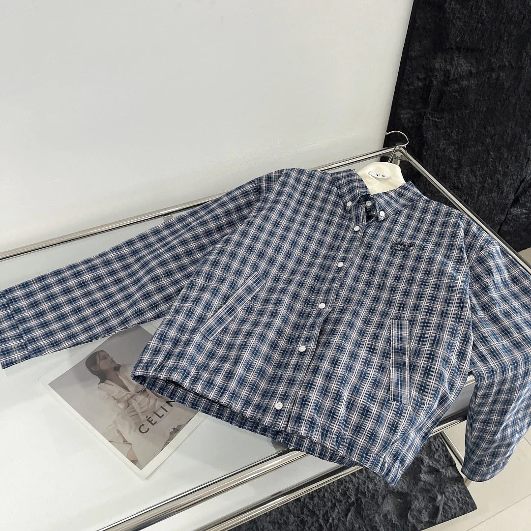 MIU SET PREPPY CHECKED BLAZER 265846