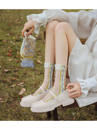 Rufia - Sheer Floral Lace Socks