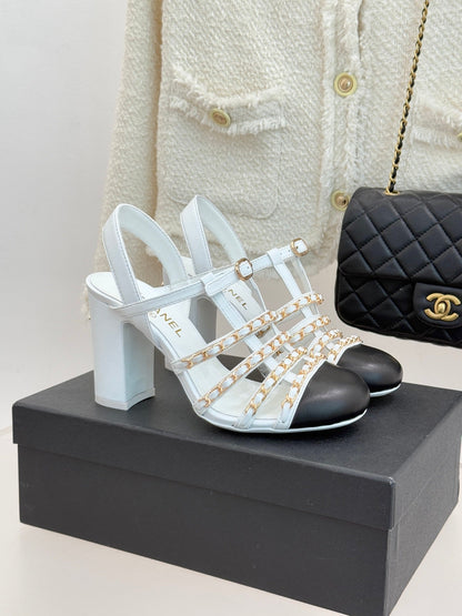 Cruise 25/26 Slingbacks 90mm Black White Lambskin