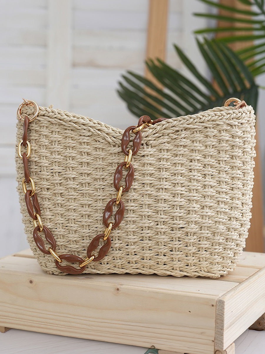Arianna Minimalist Woven Shoulder Bag
