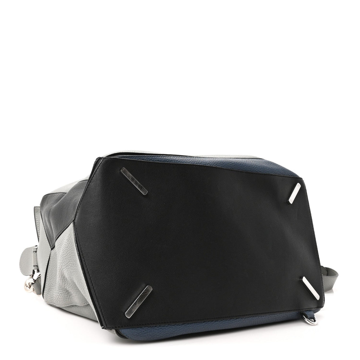 Calfskin Puzzle Bag XL Grey Blue