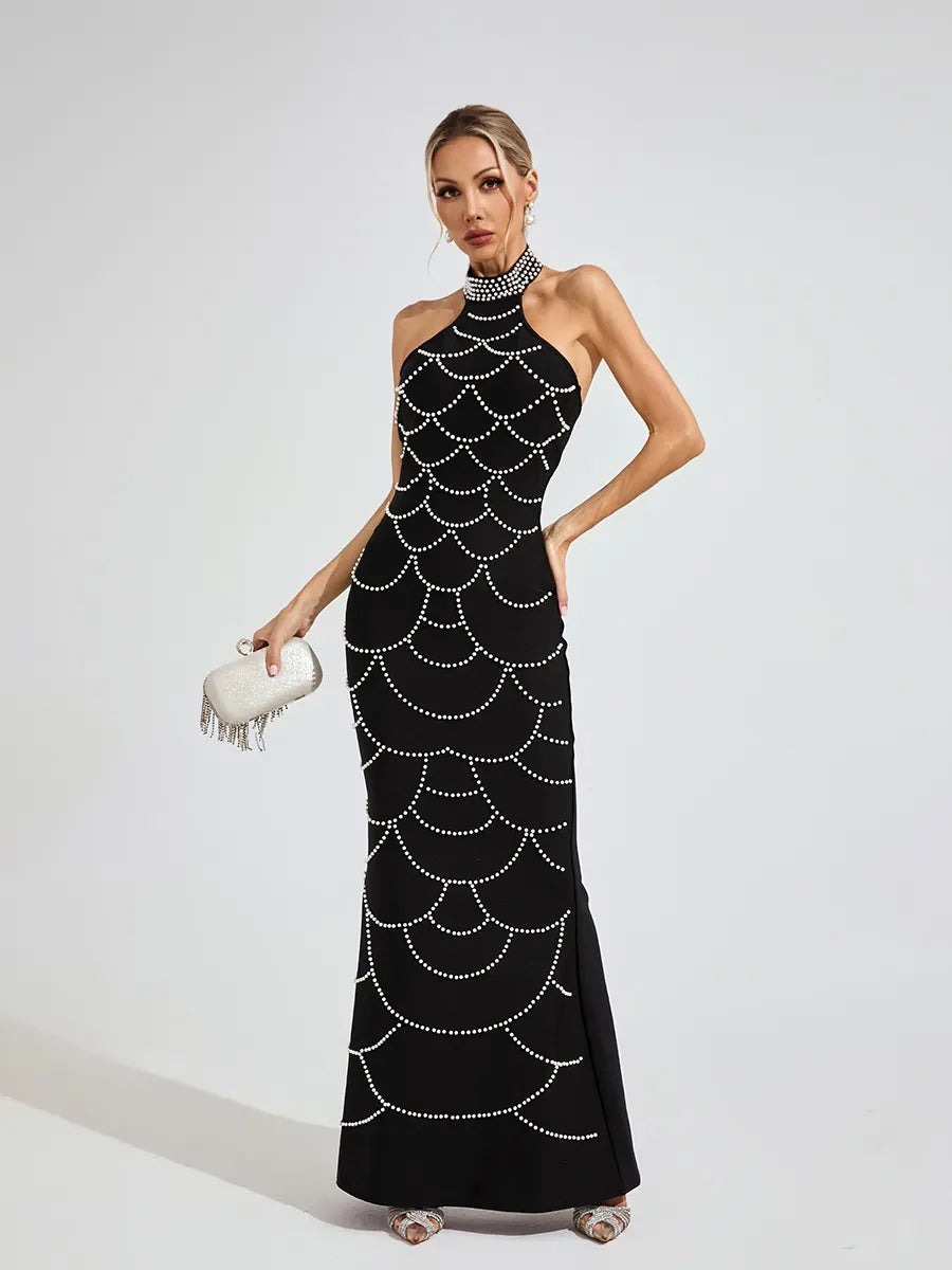 Helena Pearl Bandage Maxi Dress