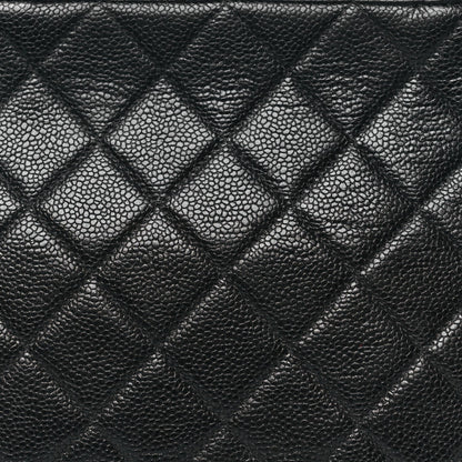 Caviar Quilted Frame Shoulder Bag Black