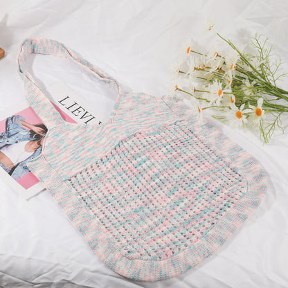 Crochet Tote Bag Hollow Mesh Shoulder Bag
