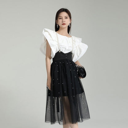 Mesh Inset Skirt