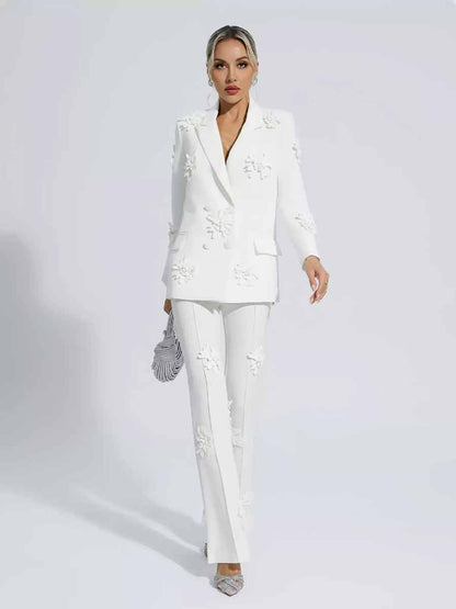 Heidi Jacquard Floral Suit Two Piece Set