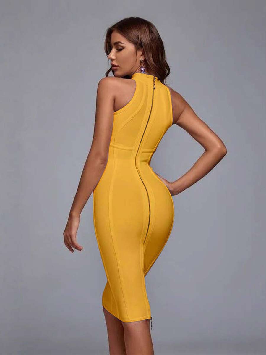 Brynn Vintage Bandage Midi Dress