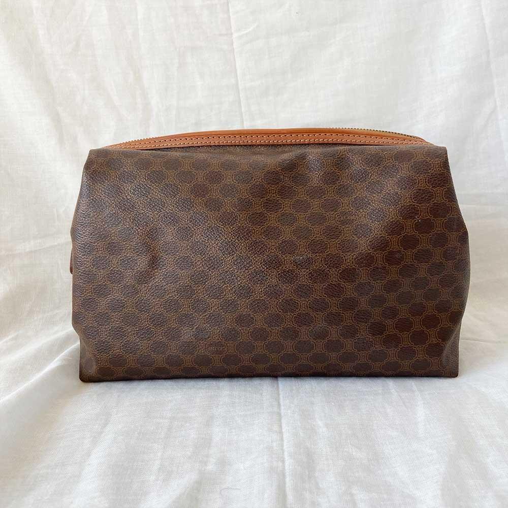 Céline Macadam Pattern Brown Clutch