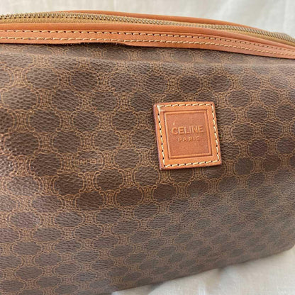 Céline Macadam Pattern Brown Clutch