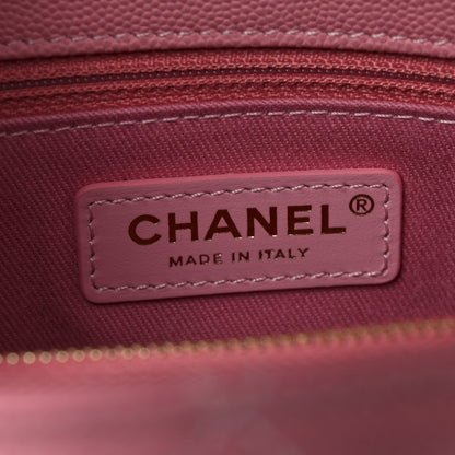 Caviar Quilted Small Coco Handle Flap Light Pink
