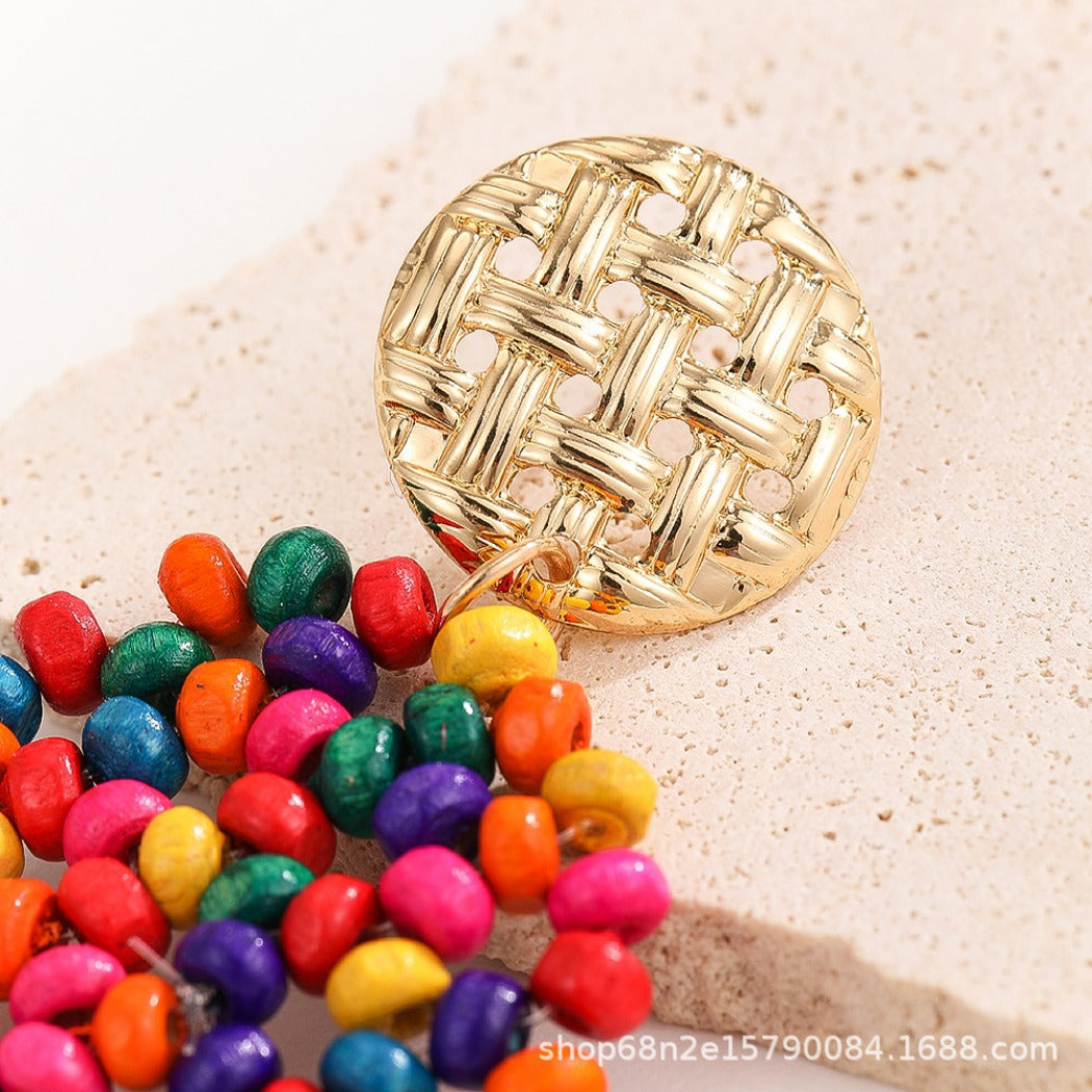 Earwish - Bamboo Bead Earrings - Sweet and Colorful