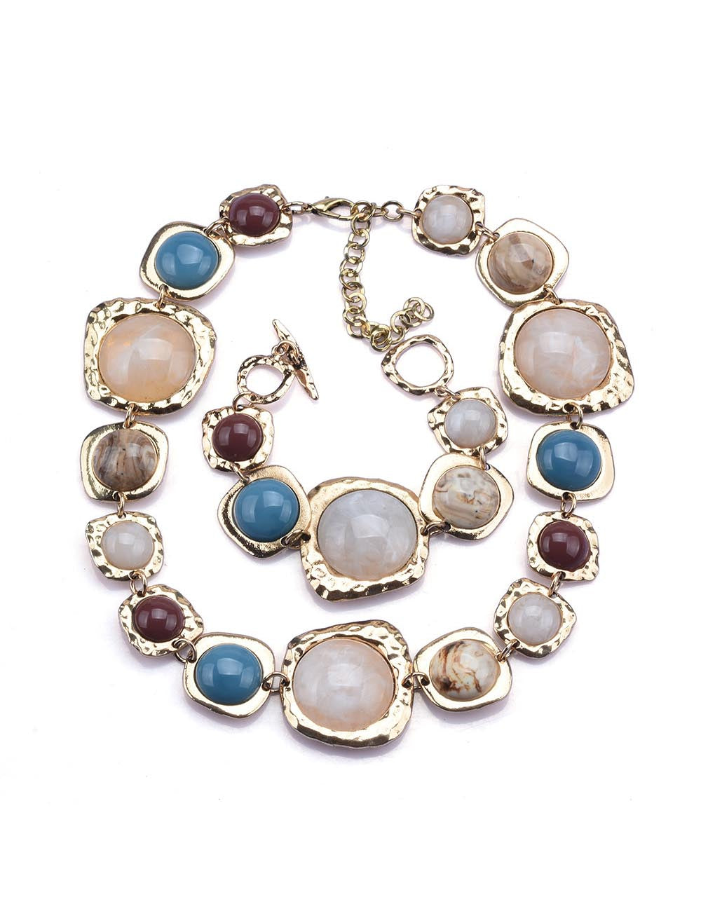 Stylish Geometric Irregular Metal Stone Bracelet