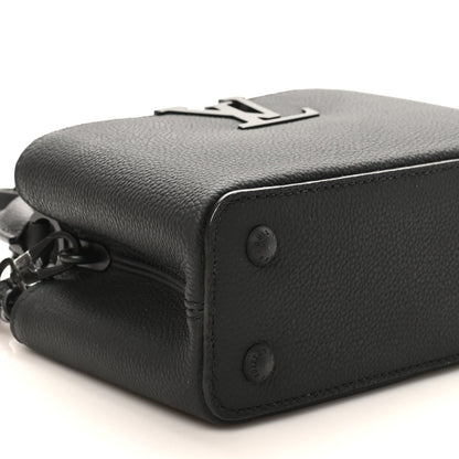 Matte Taurillon Capucines East West Mini All Black