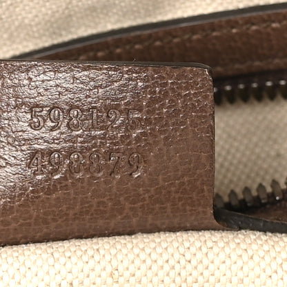 GG Supreme Monogram Web Small Ophidia Half Moon Hobo Brown