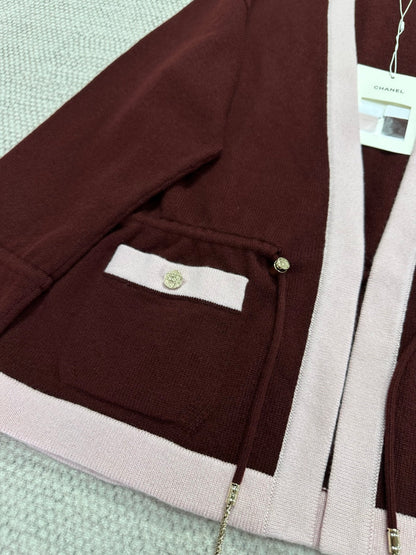 CC 25 Cardigan Red Cashmere