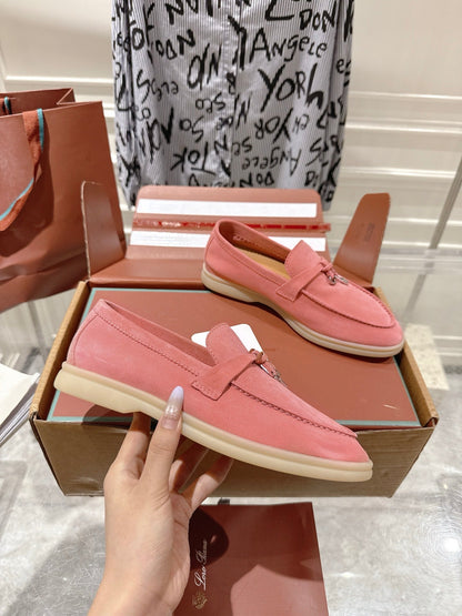 LP Summer Charms Walk Loafers Pink Suede 565847