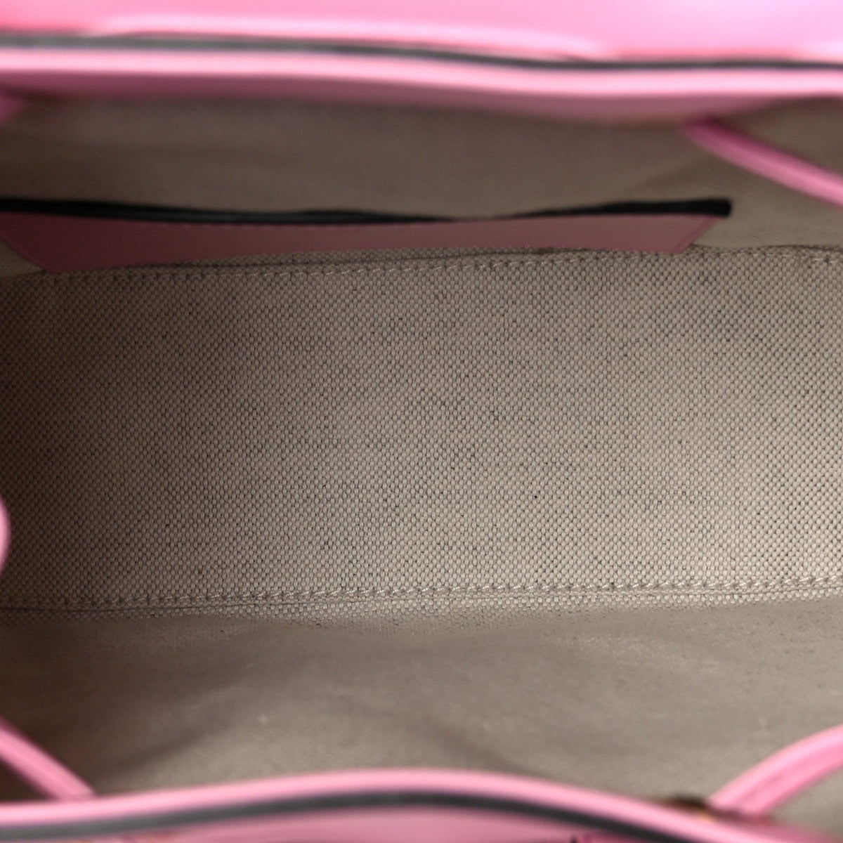 Calfskin Bamboo Backpack Glossy Pink