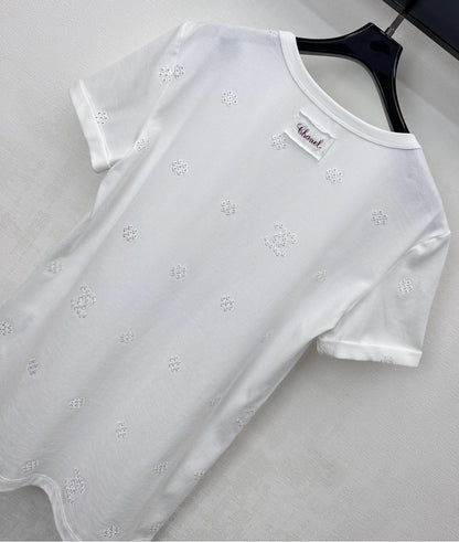 CC SS26 Short-sleeved Top White Cotton 350318
