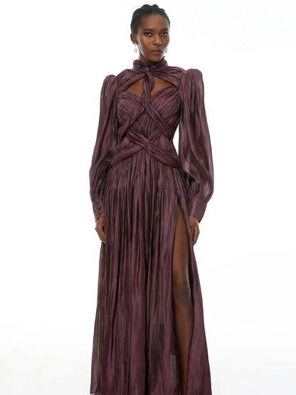 Juliette Crossed Design Maxi Dress