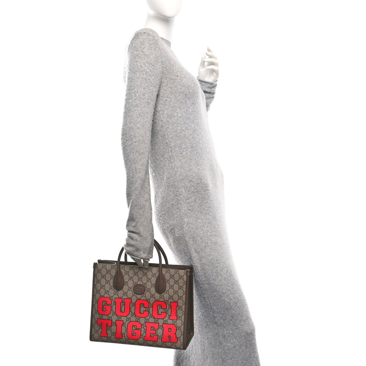 GG Supreme Monogram Textured Dollar Calfskin Web Gucci Tiger Small Retro Interlocking G Tote Bag Beige Ebony Live Red New Shamarock New Acero